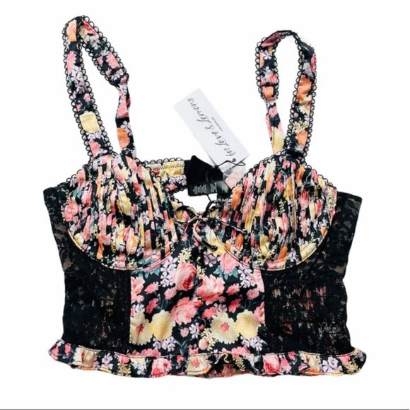 FOR LOVE & LEMONS Gardenia Long Line Bra NWT - Picture 2 of 5